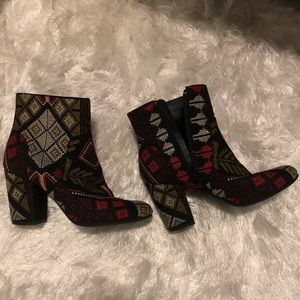 Rampage fun embroidered ankle booties